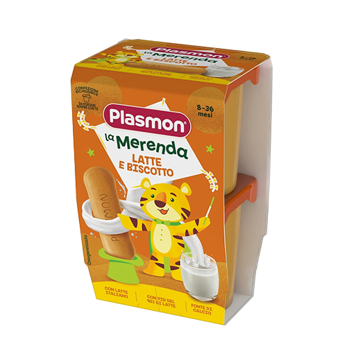 Plasmon Merenda Latte e Biscotto 2x120gr